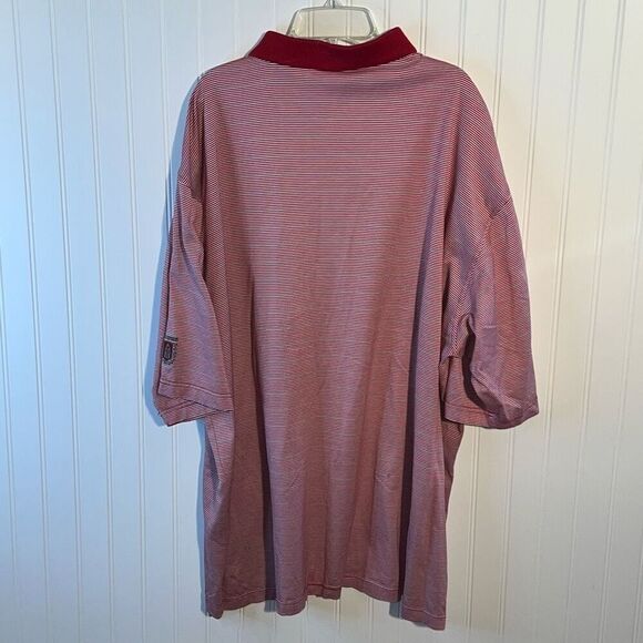 Fairway & Greene Pureformance Polo Shirt Men XXlarge Red White Striped Embroider - Picture 9 of 11